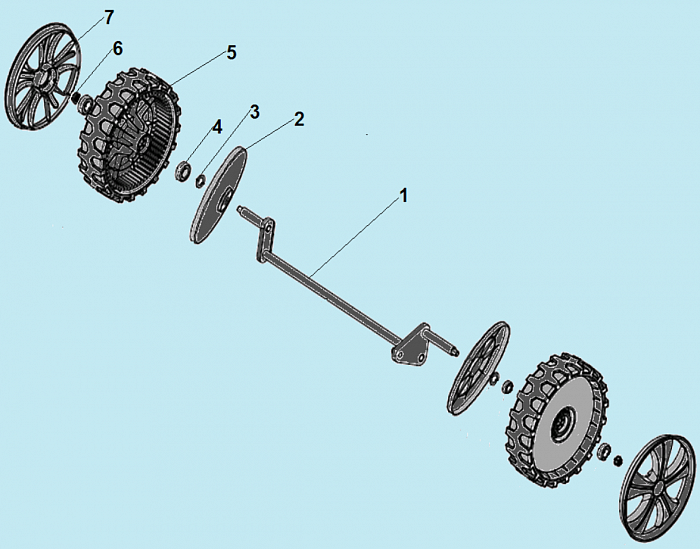 3 КОЛЕСА Газонокосилка CHAMPION LM4840